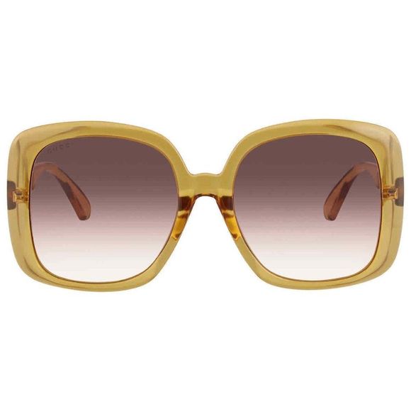 NEW Gucci Red and Yellow Square Women's Sunglasses - Picture 2 of 4